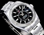 AR Factory Rolex Sky-dweller 42*14.5mm 316L Steel Oyster Stainless Bracelet 9002 Movement Black Face Watch